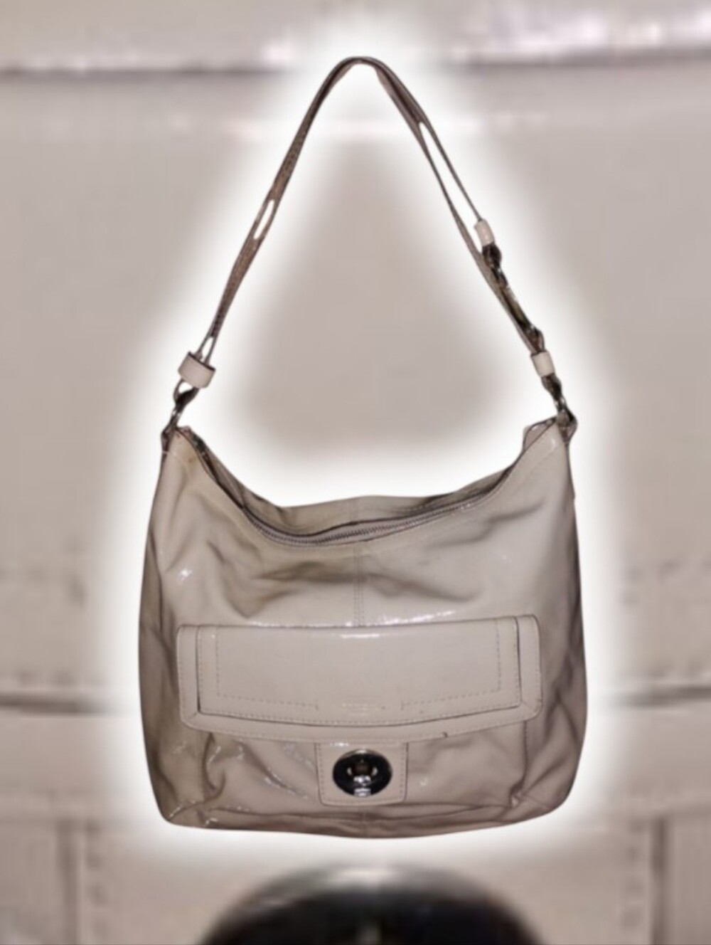 (EUC) Vintage COACH® Penelope Patent Leather Convertible Shoulder Bag